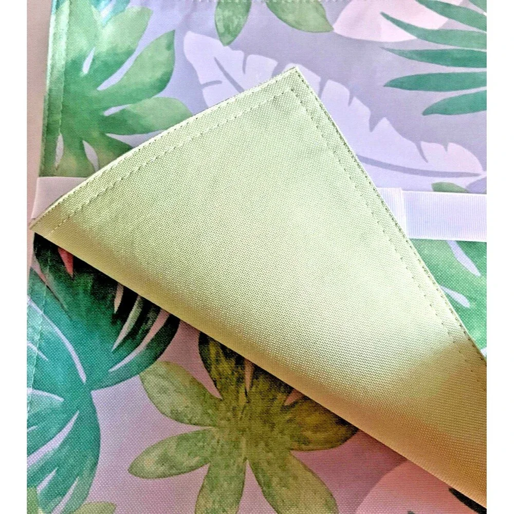 Izod Placemats Floral Cove Palm Indoor Outdoor Set of 4 Reversible Summer 13x19